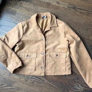 Tan faux Suede Jacket